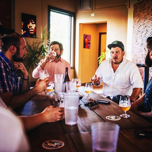 @bklynhousechef Andrew laying down some knowledge on some delicious ghost bottles from @brooklynbrewery, thanks for the treat! Big thanks to @stevekhindy, @pnuttiest and everyone who came out, can't wait til next year #austin #austinmash #craftbeer #6thstreet