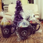 queenspridehouse - Coundown: three days before our Sweet 16. Preparing our souvenir mugs with candy and condoms for the event. If you think our candy and condom mugs are sweet wait until you come to see Red Durkin perform. #LGBT #reddurkin #anniversary #Queens #queercomedy #candy #brooklynbrewery